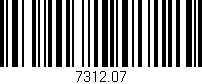 Código de barras (EAN, GTIN, SKU, ISBN): '7312.07'