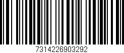 Código de barras (EAN, GTIN, SKU, ISBN): '7314226903292'