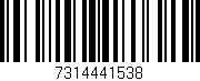Código de barras (EAN, GTIN, SKU, ISBN): '7314441538'
