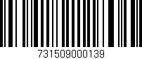 Código de barras (EAN, GTIN, SKU, ISBN): '731509000139'