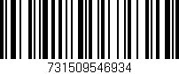 Código de barras (EAN, GTIN, SKU, ISBN): '731509546934'