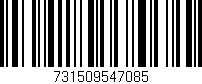 Código de barras (EAN, GTIN, SKU, ISBN): '731509547085'