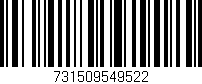 Código de barras (EAN, GTIN, SKU, ISBN): '731509549522'