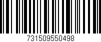 Código de barras (EAN, GTIN, SKU, ISBN): '731509550498'