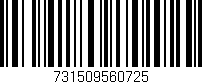 Código de barras (EAN, GTIN, SKU, ISBN): '731509560725'