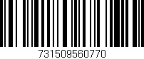 Código de barras (EAN, GTIN, SKU, ISBN): '731509560770'