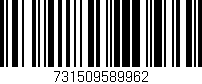 Código de barras (EAN, GTIN, SKU, ISBN): '731509589962'