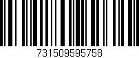 Código de barras (EAN, GTIN, SKU, ISBN): '731509595758'