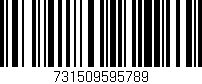 Código de barras (EAN, GTIN, SKU, ISBN): '731509595789'