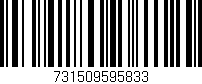 Código de barras (EAN, GTIN, SKU, ISBN): '731509595833'