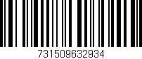 Código de barras (EAN, GTIN, SKU, ISBN): '731509632934'