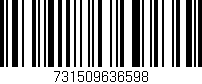 Código de barras (EAN, GTIN, SKU, ISBN): '731509636598'