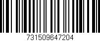 Código de barras (EAN, GTIN, SKU, ISBN): '731509647204'