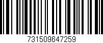 Código de barras (EAN, GTIN, SKU, ISBN): '731509647259'