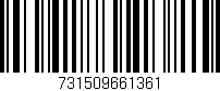 Código de barras (EAN, GTIN, SKU, ISBN): '731509661361'