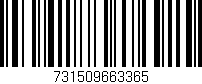 Código de barras (EAN, GTIN, SKU, ISBN): '731509663365'