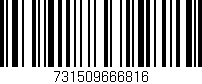 Código de barras (EAN, GTIN, SKU, ISBN): '731509666816'