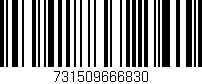 Código de barras (EAN, GTIN, SKU, ISBN): '731509666830'