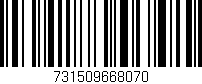 Código de barras (EAN, GTIN, SKU, ISBN): '731509668070'