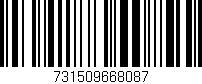 Código de barras (EAN, GTIN, SKU, ISBN): '731509668087'