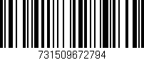 Código de barras (EAN, GTIN, SKU, ISBN): '731509672794'
