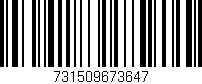 Código de barras (EAN, GTIN, SKU, ISBN): '731509673647'