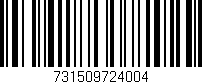 Código de barras (EAN, GTIN, SKU, ISBN): '731509724004'