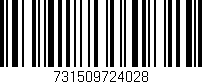 Código de barras (EAN, GTIN, SKU, ISBN): '731509724028'