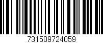 Código de barras (EAN, GTIN, SKU, ISBN): '731509724059'
