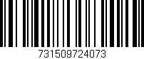 Código de barras (EAN, GTIN, SKU, ISBN): '731509724073'