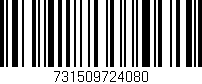 Código de barras (EAN, GTIN, SKU, ISBN): '731509724080'