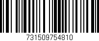 Código de barras (EAN, GTIN, SKU, ISBN): '731509754810'