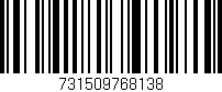 Código de barras (EAN, GTIN, SKU, ISBN): '731509768138'