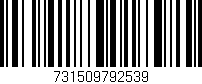 Código de barras (EAN, GTIN, SKU, ISBN): '731509792539'