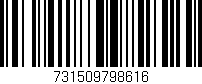 Código de barras (EAN, GTIN, SKU, ISBN): '731509798616'