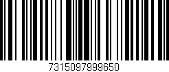 Código de barras (EAN, GTIN, SKU, ISBN): '7315097999650'