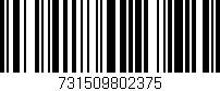 Código de barras (EAN, GTIN, SKU, ISBN): '731509802375'