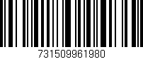 Código de barras (EAN, GTIN, SKU, ISBN): '731509961980'