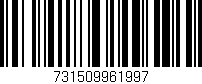 Código de barras (EAN, GTIN, SKU, ISBN): '731509961997'