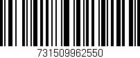 Código de barras (EAN, GTIN, SKU, ISBN): '731509962550'