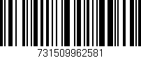 Código de barras (EAN, GTIN, SKU, ISBN): '731509962581'