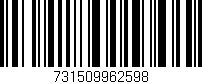 Código de barras (EAN, GTIN, SKU, ISBN): '731509962598'