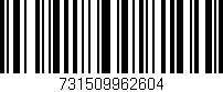 Código de barras (EAN, GTIN, SKU, ISBN): '731509962604'