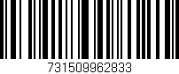 Código de barras (EAN, GTIN, SKU, ISBN): '731509962833'