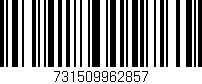 Código de barras (EAN, GTIN, SKU, ISBN): '731509962857'