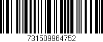 Código de barras (EAN, GTIN, SKU, ISBN): '731509964752'