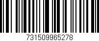 Código de barras (EAN, GTIN, SKU, ISBN): '731509965278'