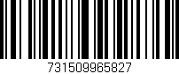 Código de barras (EAN, GTIN, SKU, ISBN): '731509965827'
