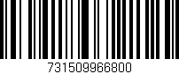 Código de barras (EAN, GTIN, SKU, ISBN): '731509966800'