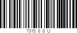 Código de barras (EAN, GTIN, SKU, ISBN): '7315_0_0_U'